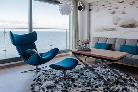 Living room, Seating area, Sea view