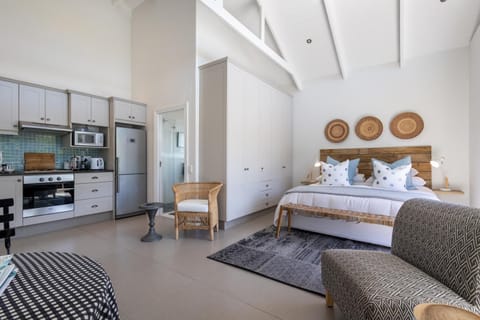 Kitchen or kitchenette, Living room, Bedroom, oven, stove