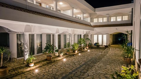 Property building, Night, Garden view