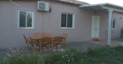 Property building, Patio, Day, Dining area