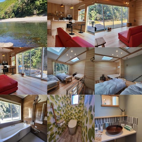 Bed, Natural landscape, Living room, Photo of the whole room, Bedroom
