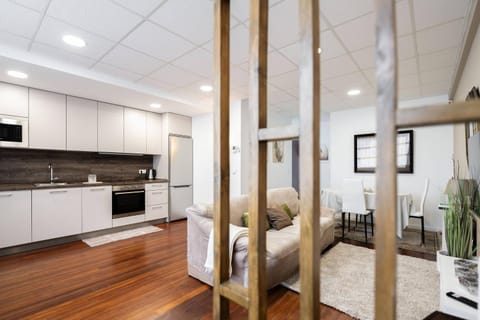 Kitchen or kitchenette, Living room, Dining area