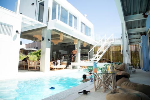 Patio, Pool view, sunbed