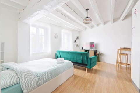 Bed, Living room, Photo of the whole room, Seating area, Bedroom