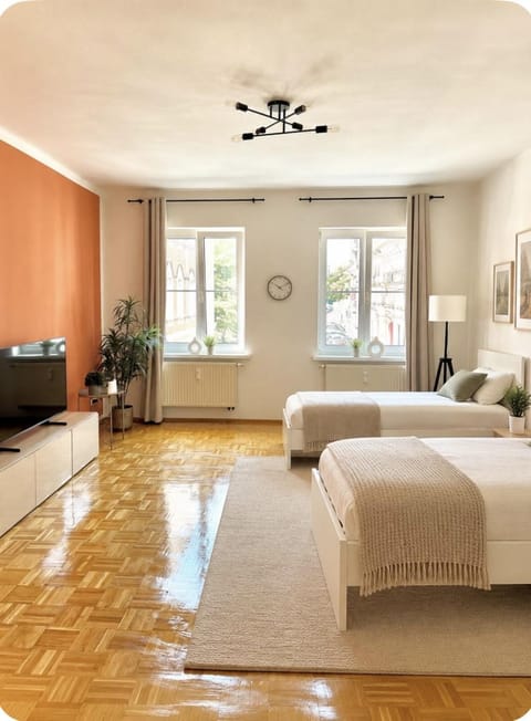 Bed, Living room, Bedroom