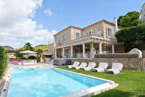 Property building, Living room, Swimming pool