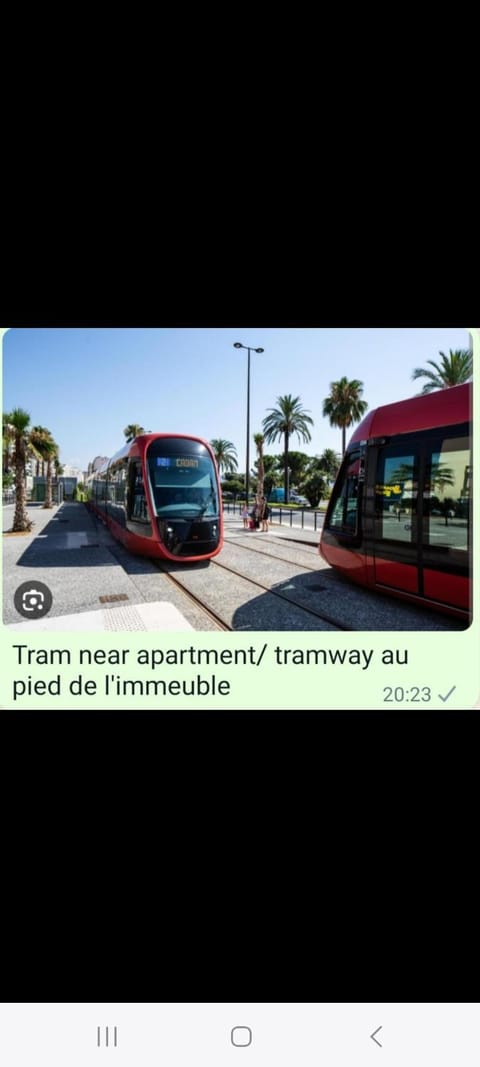 Grand Appartement, 2 ou 3 ou 4 pieces, tramway sur place, proche gare sncf St Augustin 5 min, aéroport à 7 min, plage ou Allianz riviera 10 min, palais nikaia 2 min , supermarché sur place, parking possible si disponible ou payant à 1000 metre Apartment in Nice