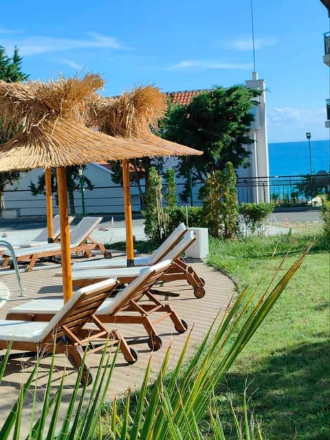 Patio, Day, Natural landscape, Garden, Garden view, Pool view, Sea view, Swimming pool, sunbed