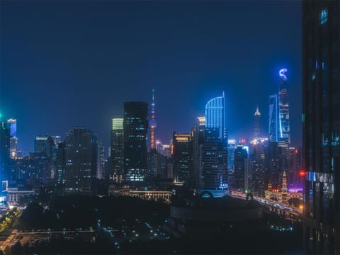 Night, Bird's eye view, City view