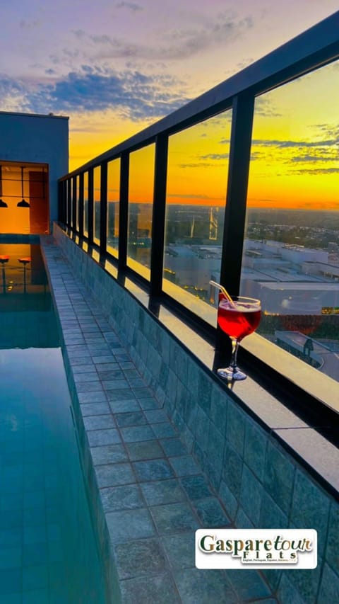 Pool view, Swimming pool, Sunset