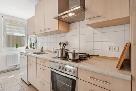 Kitchen or kitchenette, dishwasher, stove, kitchen