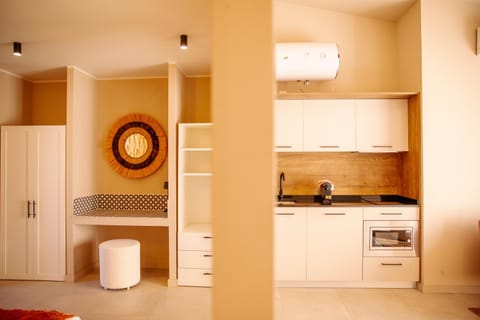 Kitchen or kitchenette, stove, wardrobe, kitchen