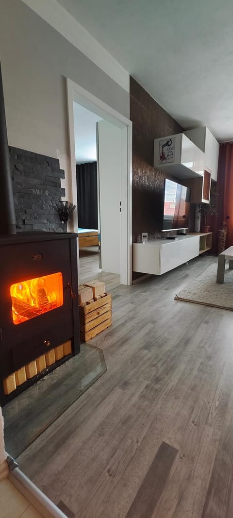 Living room, fireplace
