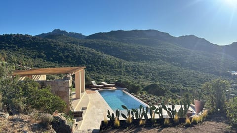 Property building, Living room, Swimming pool