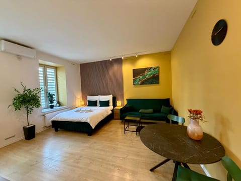 Bed, Living room, Photo of the whole room, Seating area, Bedroom