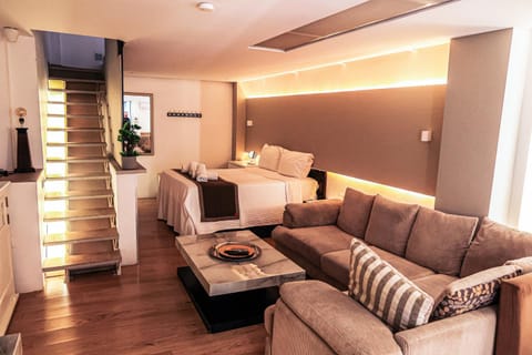 Bed, Living room, Photo of the whole room
