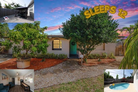 NEW Pool Game Room Outside Games 3 miles to beach House in Pompano Beach