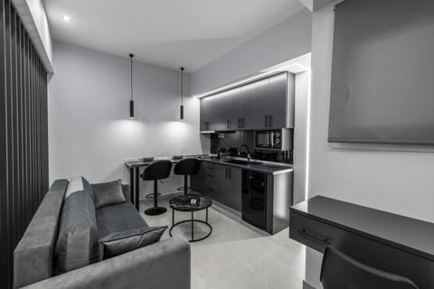 TV and multimedia, Kitchen or kitchenette, Living room, Seating area