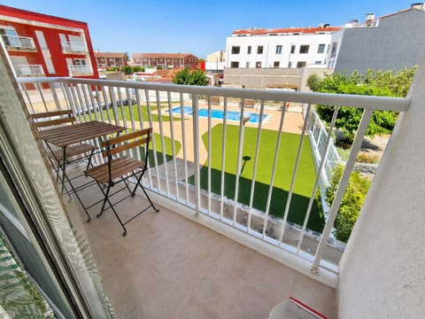 Property building, View (from property/room), Balcony/Terrace, Pool view, Swimming pool