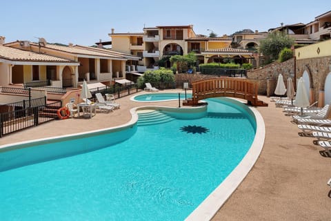 Property building, Living room, Swimming pool