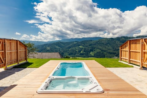 Day, Natural landscape, Mountain view, Pool view, Swimming pool, sunbed
