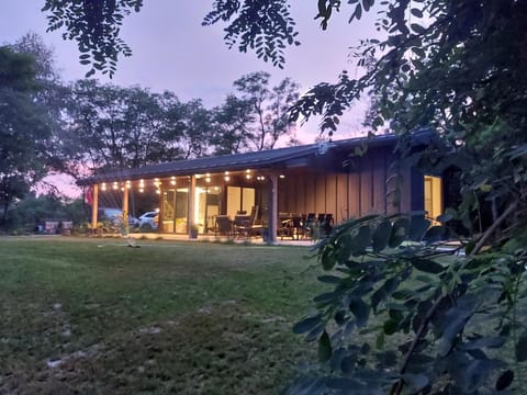 Property building, Night, Natural landscape, Garden, Garden view