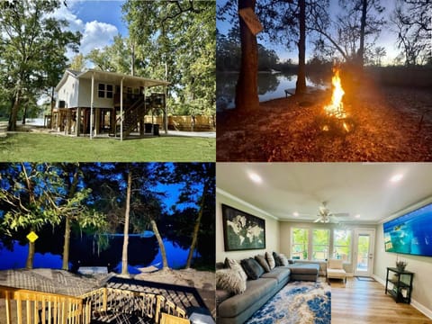 Secluded Riverside Oasis Private Deck Dock House in Mississippi