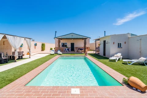 Property building, Living room, Swimming pool