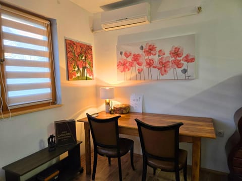 Dining area, air conditioner