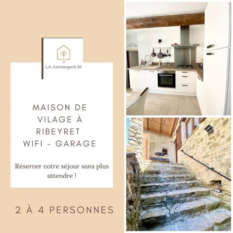 Maison de village à Ribeyret 2 à 4 pers à la Montagne WIFI House in Provence-Alpes-Côte d'Azur