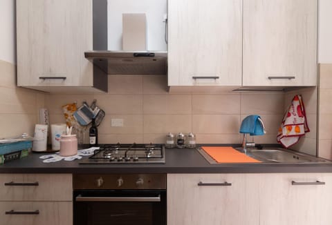 Kitchen or kitchenette, dishwasher, stove