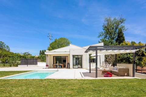 Property building, Living room, Swimming pool