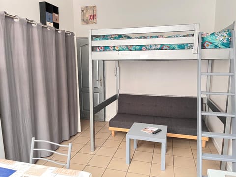 Bed, Seating area, bunk bed, storage