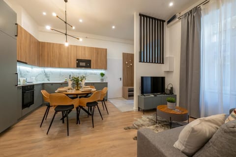 Kitchen or kitchenette, Living room, Dining area