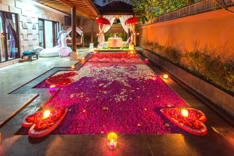 Night, Garden view, wedding