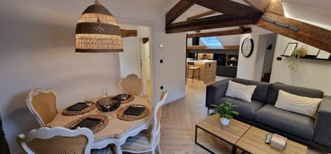 Kitchen or kitchenette, Living room, Dining area