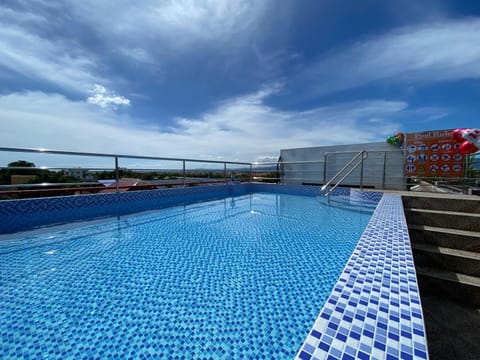 Pool view, sunbed
