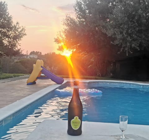 Swimming pool, Sunset