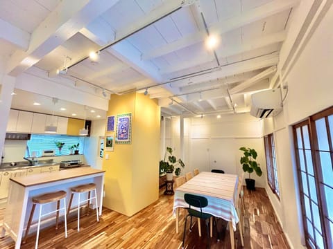 Living room, Dining area, kitchen, air conditioner