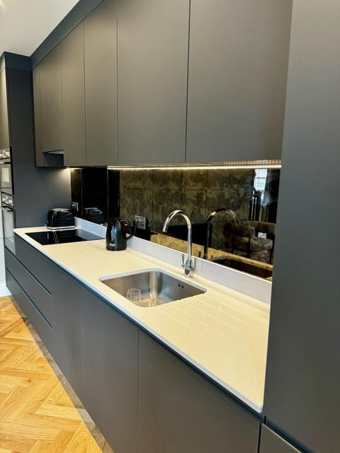 Living room, kitchen