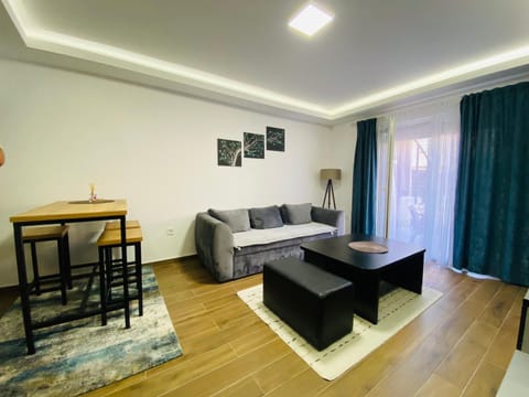 Bed, Living room, Seating area