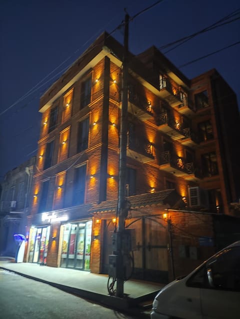 Property building, Night, Parking