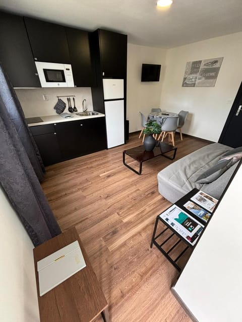 TV and multimedia, Kitchen or kitchenette, Living room, Seating area, Dining area, oven, stove