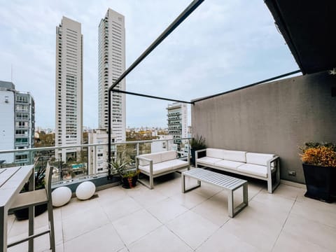 Property building, Patio, Day, BBQ facilities, View (from property/room), Balcony/Terrace, Balcony/Terrace, Living room, Seating area, City view