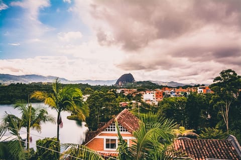 Nearby landmark, Day, Natural landscape, Bird's eye view, City view, Lake view, Mountain view