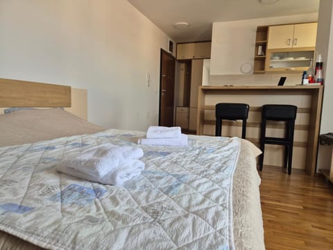Bed, Photo of the whole room, towels