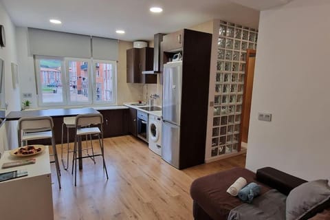 Kitchen or kitchenette, Living room, Dining area, oven, stove