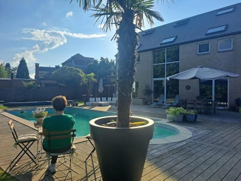 Natural landscape, Pool view, Swimming pool, sunbed