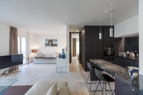 TV and multimedia, Kitchen or kitchenette, Living room, Photo of the whole room, Seating area, Dining area, Bedroom