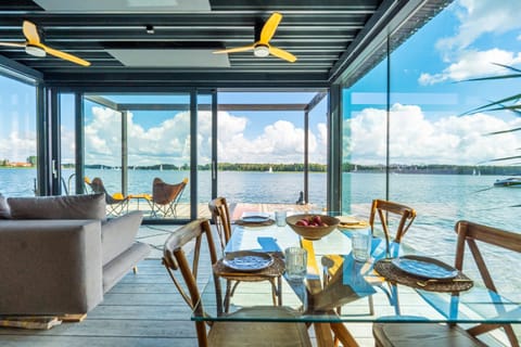 Living room, Seating area, Lake view